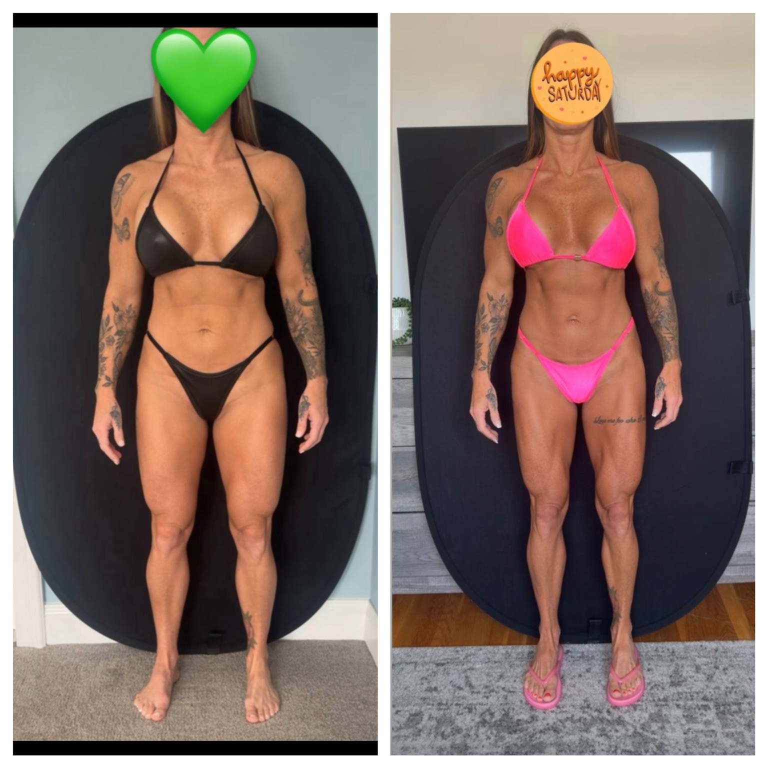 Fitness progress comparison 2