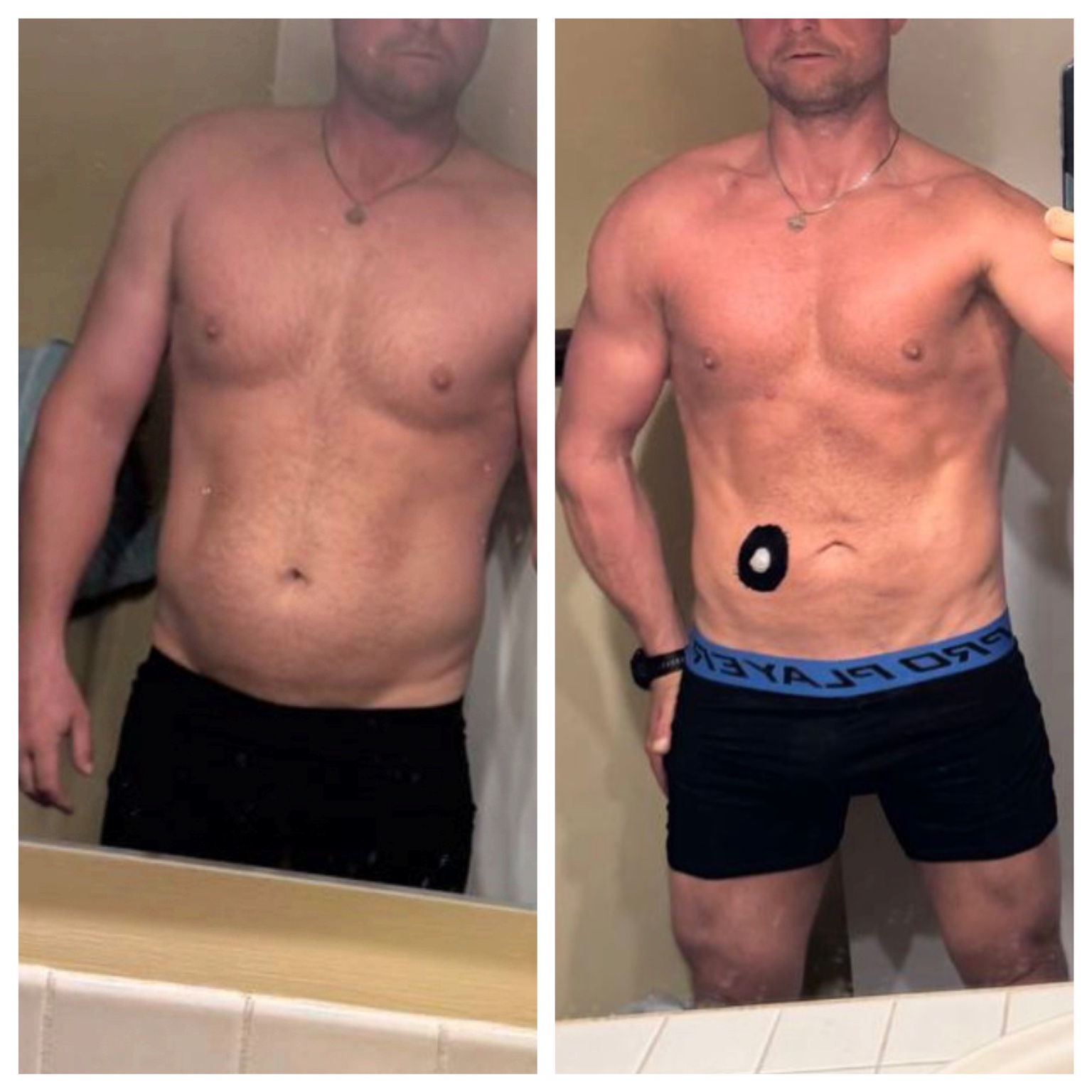 Fitness progress comparison 12