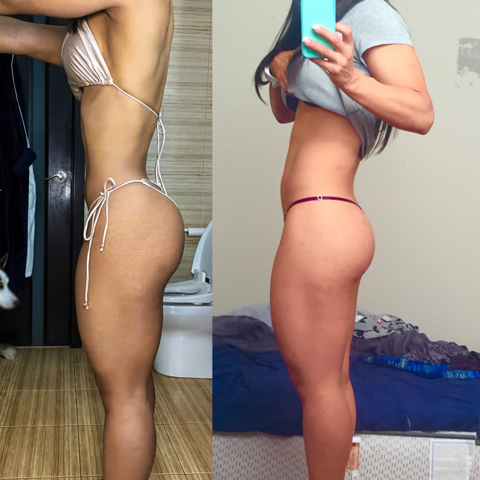 Fitness progress comparison 20